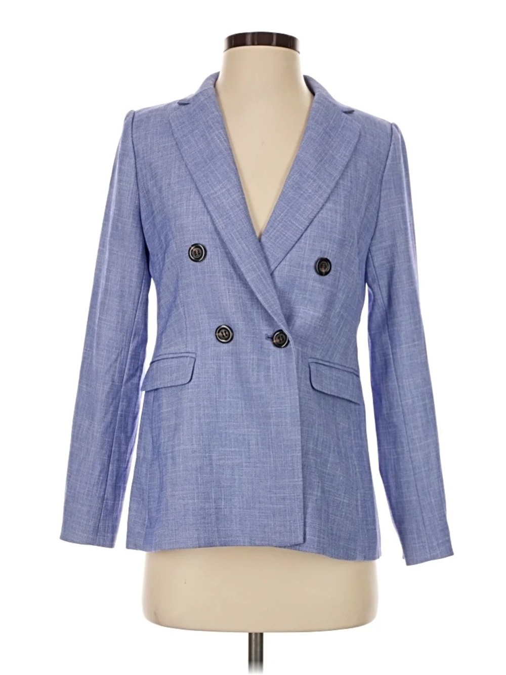 Ann Taylor Double-Breasted Periwinkle Blazer